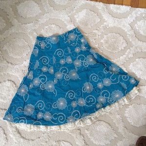 Flirty Floral Embroidered Skirt